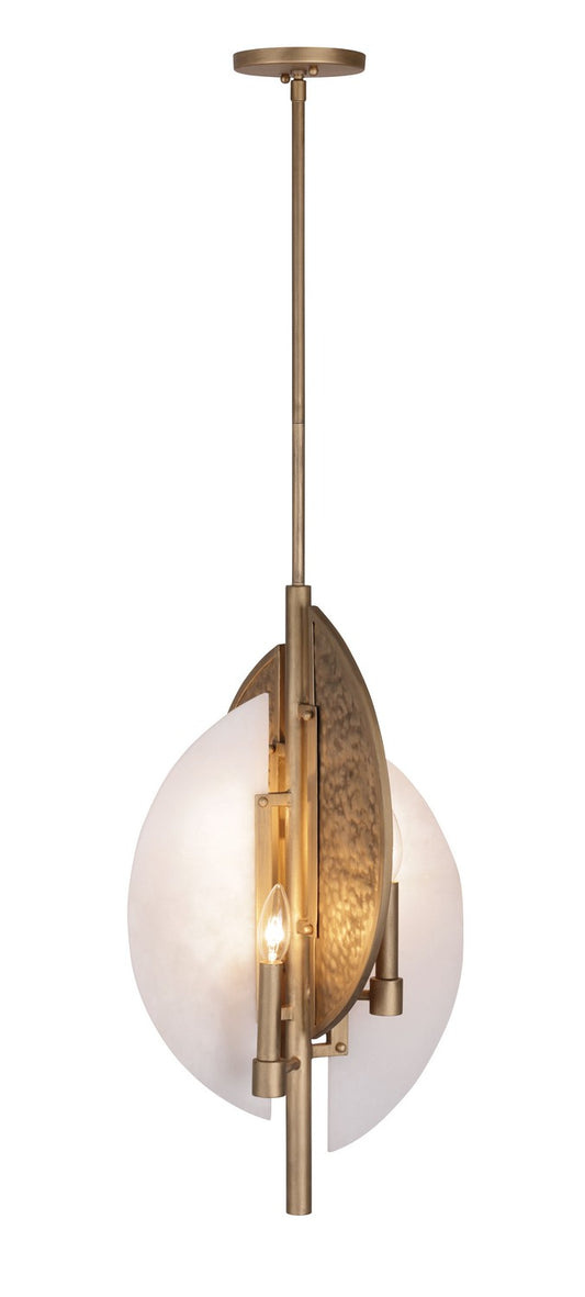 Saint Martin Four Light Pendant in Ashen Gold