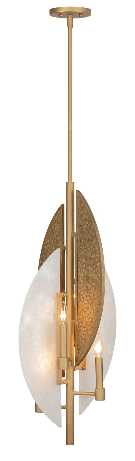 Saint Martin Four Light Pendant in Ashen Gold