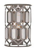 Hexly One Light Wall Sconce in Bronze & Sultry Sliver