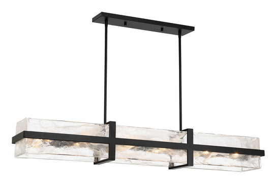 Cloud Break 12 Light Island Pendant in Coal