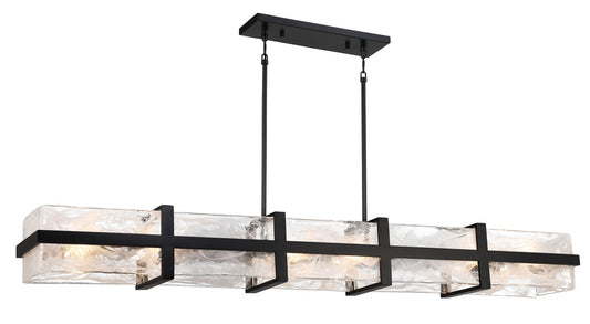 Cloud Break 12 Light Island Pendant in Coal