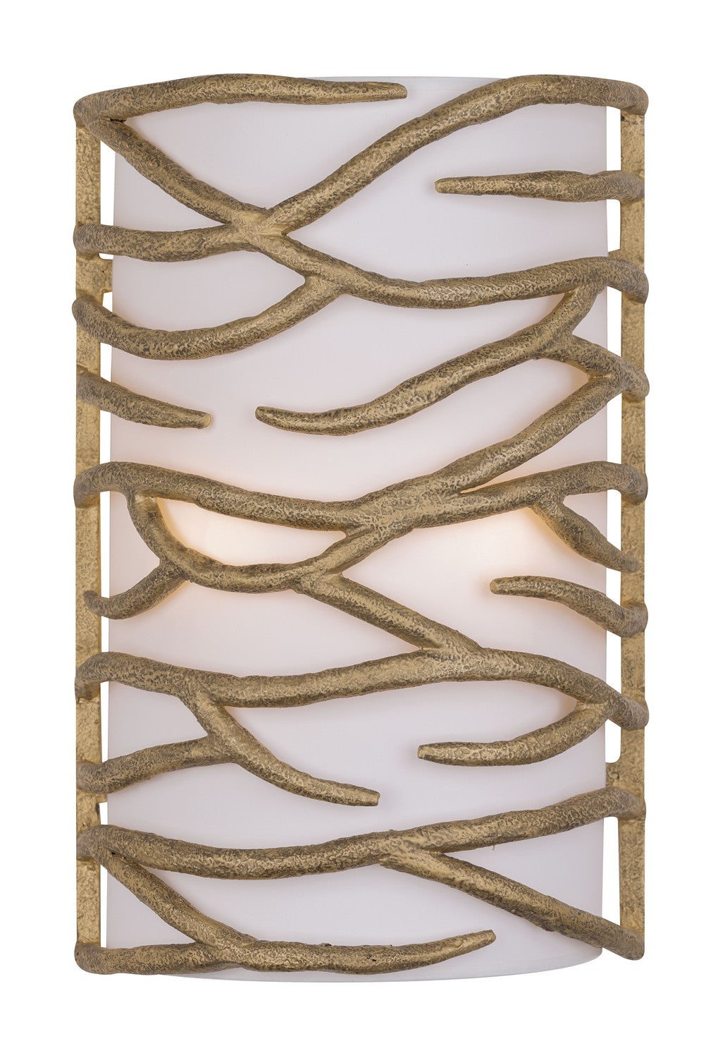 Branch Reality Two Light Wall Sconce in Ashen Gold