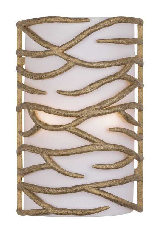 Branch Reality Two Light Wall Sconce in Ashen Gold