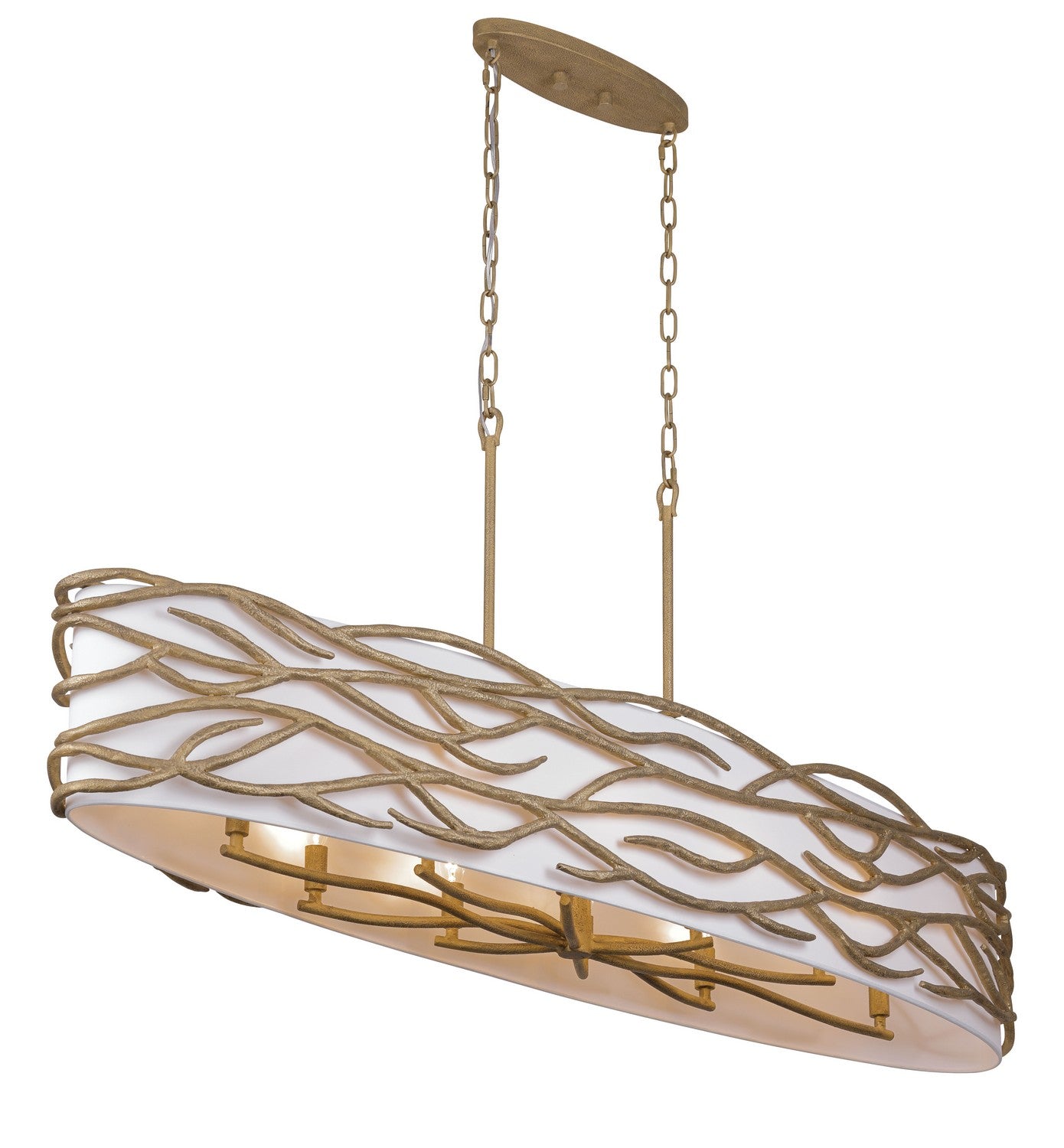 Branch Reality Ten Light Island Pendant in Ashen Gold