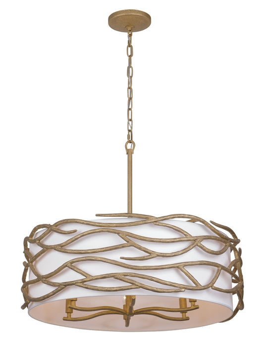 Branch Reality Six Light Pendant in Ashen Gold