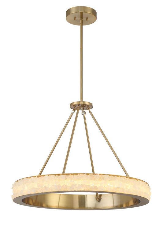 Divinely LED Chandelier in Celeste Brass