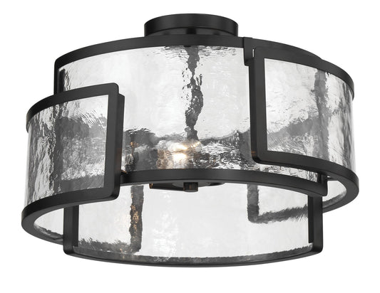 Bella Collina Three Light Semi Flush Mount in Coal