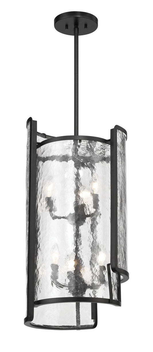 Bella Collina Six Light Foyer Pendant in Coal