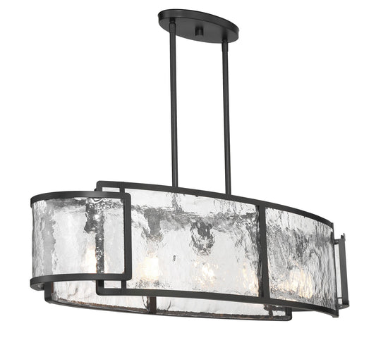 Bella Collina Five Light Island Pendant in Coal