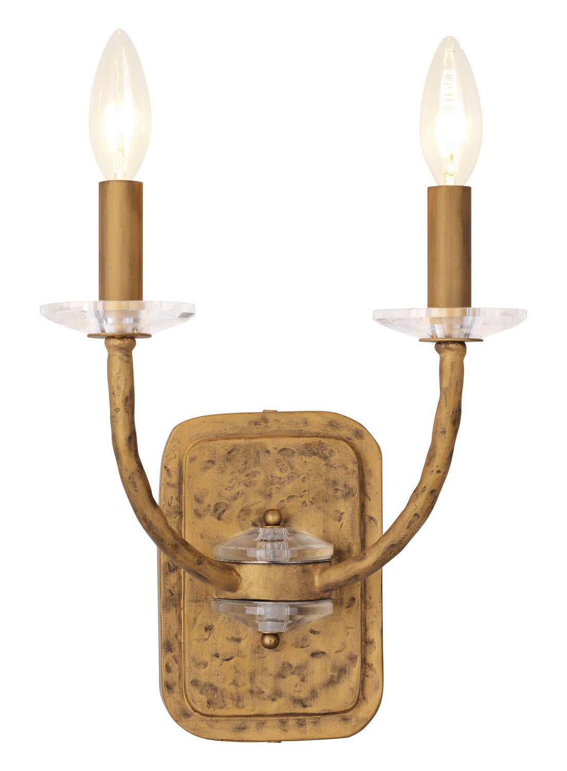 Atella Two Light Wall Sconce in Ashen Gold