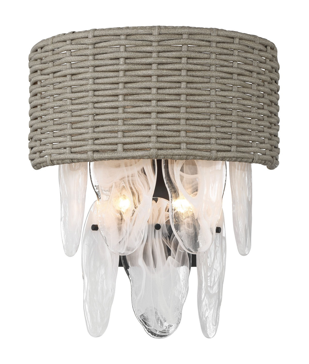 Breakers Isle Four Light Wall Sconce in Coal Black