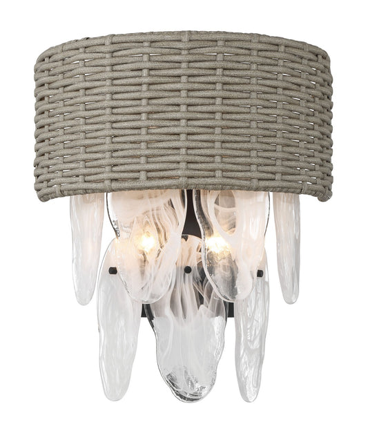 Breakers Isle Four Light Wall Sconce in Coal Black