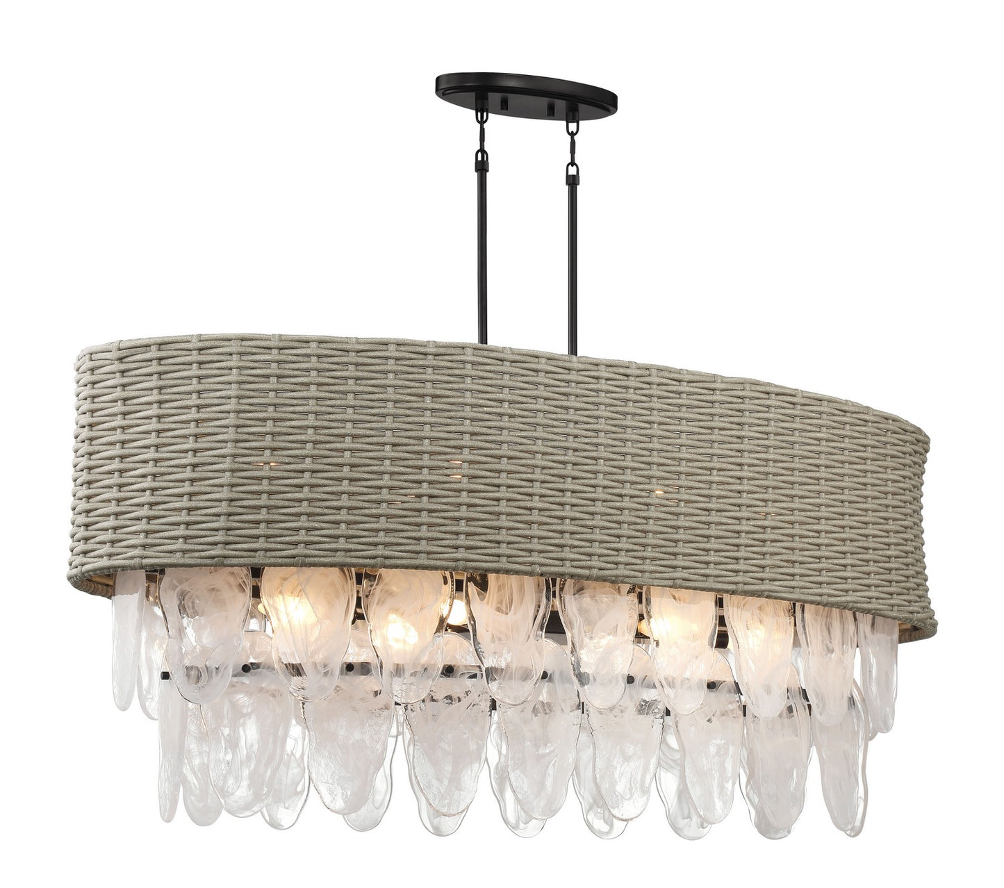 Breakers Isle 12 Light Island Pendant in Coal
