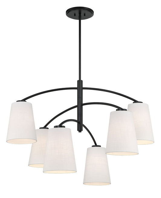 Headington Six Light Chandelier in Coal