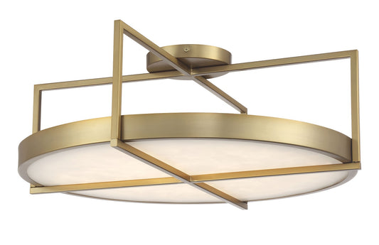 Boada LED Semi Flush Mount in Soft Brass