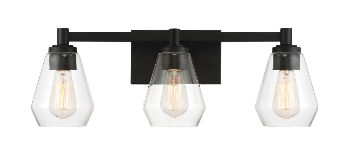 Clarity Three Light Bath Vanity in Coal