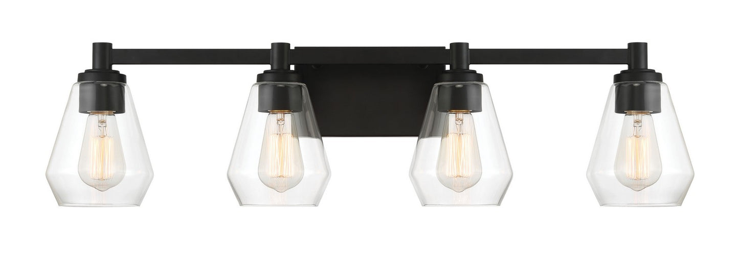 Clarity Four Light Bath Vanity in Coal