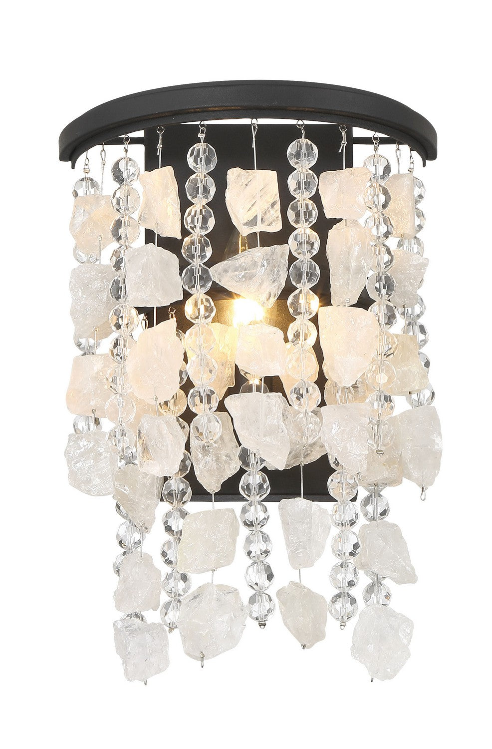 Shimmering Elegance One Light Wall Sconce in Sand Coal