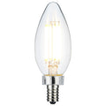 (4-Pack) Satco S11344 8W LED C11 Candle Bulb, E12 Base, 4000K, 760 Lumens, Clear