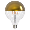 (4-Pack) Bulbrite 776924 6W LED G40 Globe Bulb, E26 Medium Base, 2700K, 500 Lumens, Half Gold