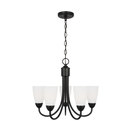 Seville Five Light Chandelier in Midnight Black