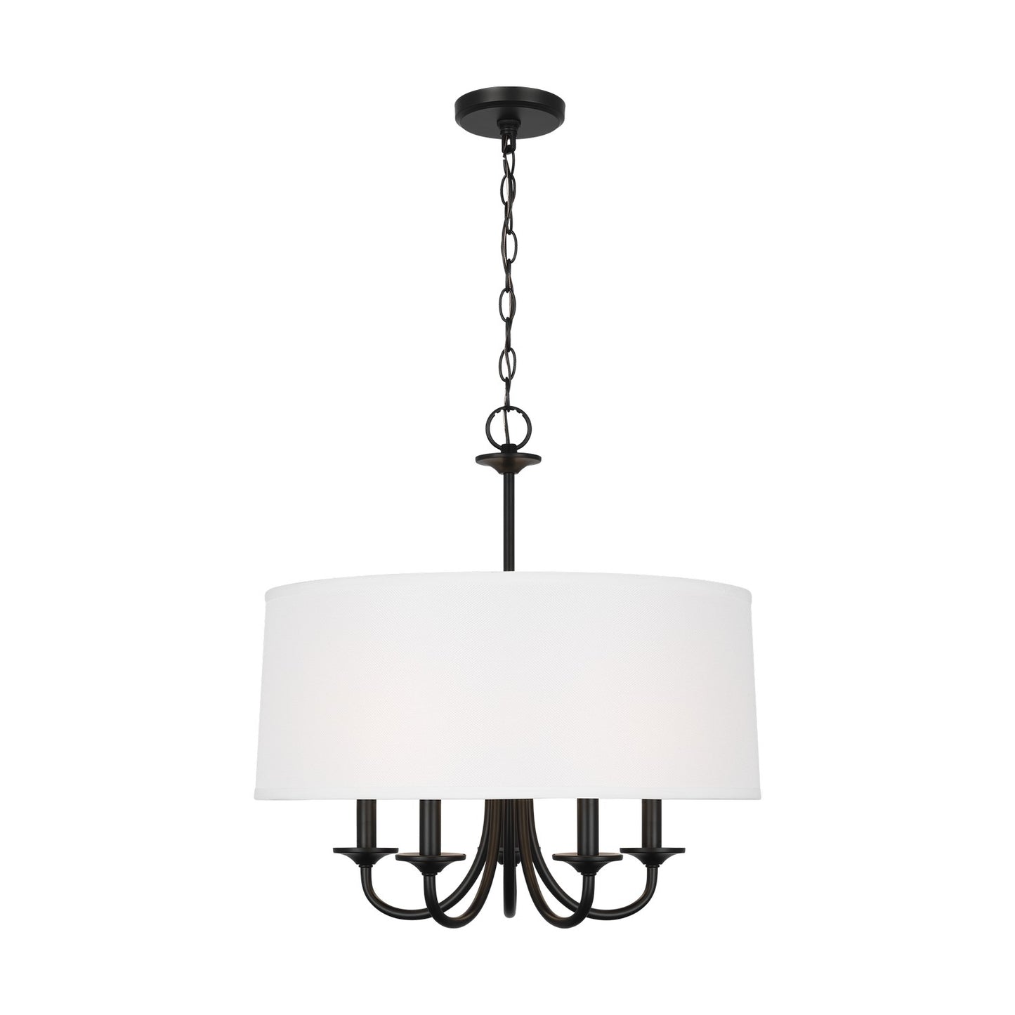Seville Five Light Chandelier in Midnight Black