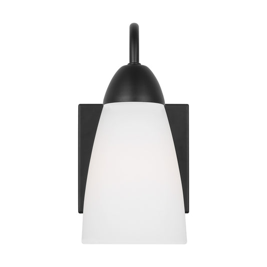 Seville One Light Wall / Bath Sconce in Midnight Black