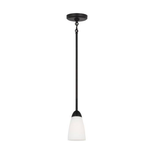 Seville One Light Mini Pendant in Midnight Black