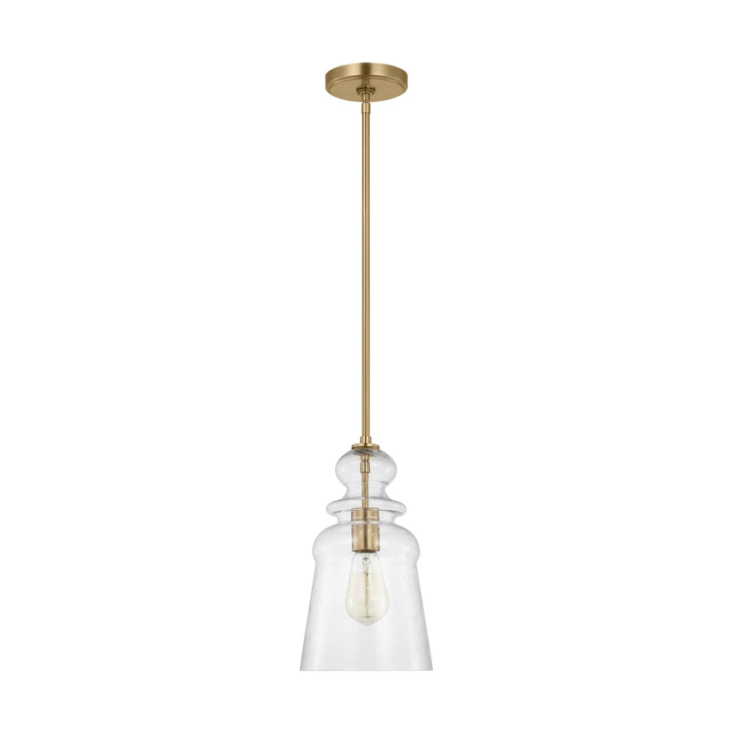 Kea One Light Pendant in Satin Brass