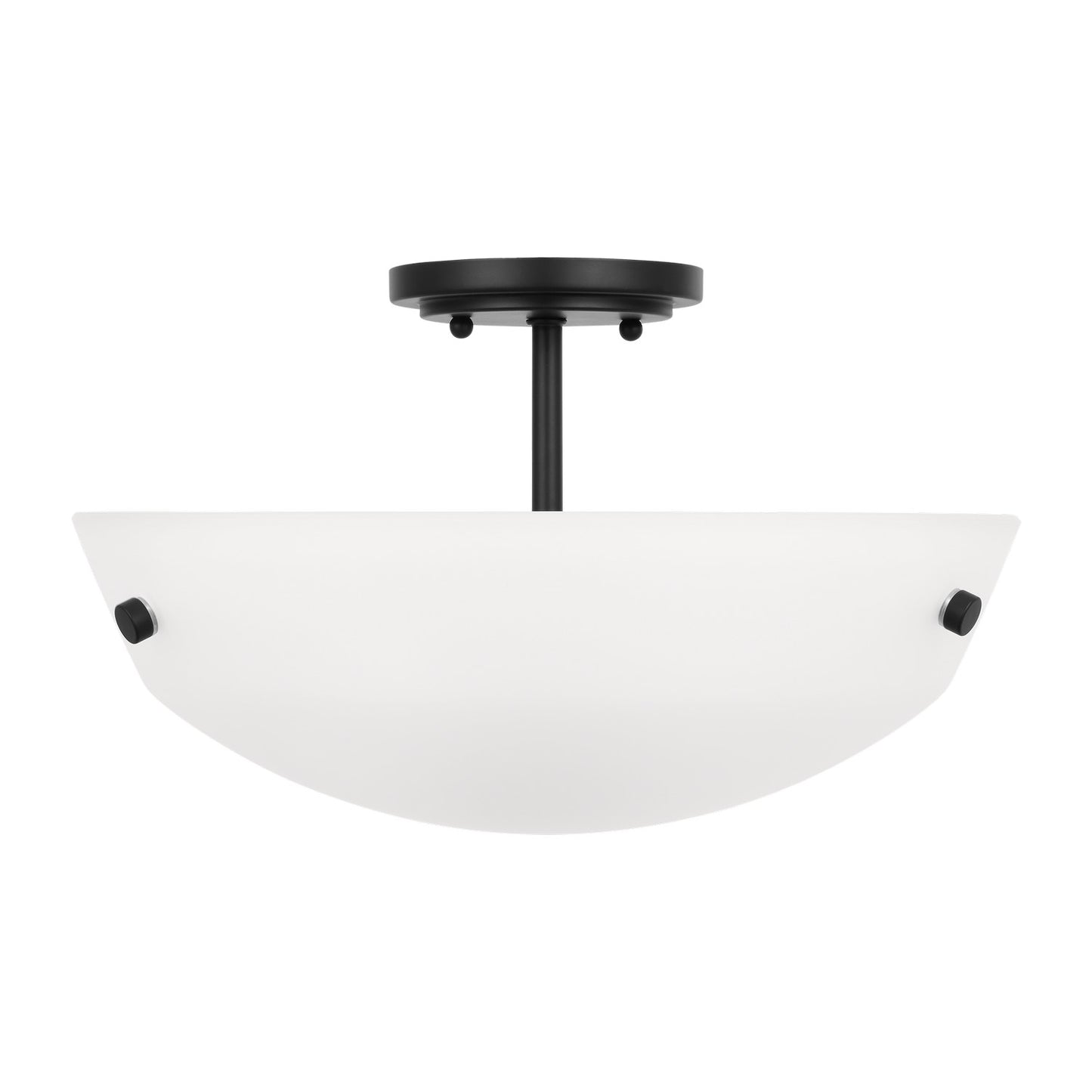 Generation Lighting - 7715202-112 - Two Light Semi-Flush Convertible Pendant - Kerrville - Midnight Black