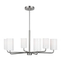 Generation Lighting - GLC1026BS - Six Light Chandelier - Rhett - Brushed Steel