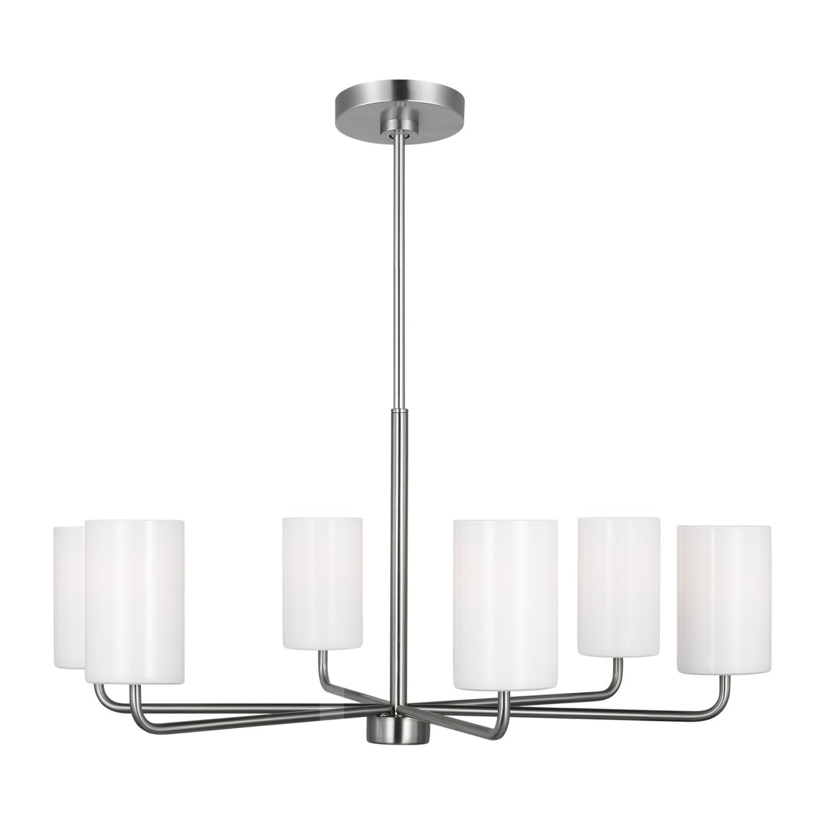 Generation Lighting - GLC1026BS - Six Light Chandelier - Rhett - Brushed Steel