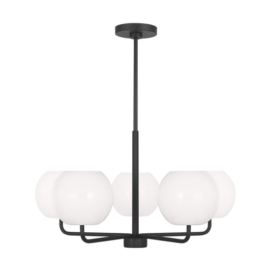 Generation Lighting - GLC1055MBK - Five Light Chandelier - Rory - Midnight Black