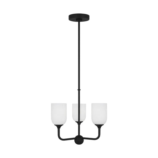 Generation Lighting - GLC1073MBK - Three Light Chandelier - Emile - Midnight Black