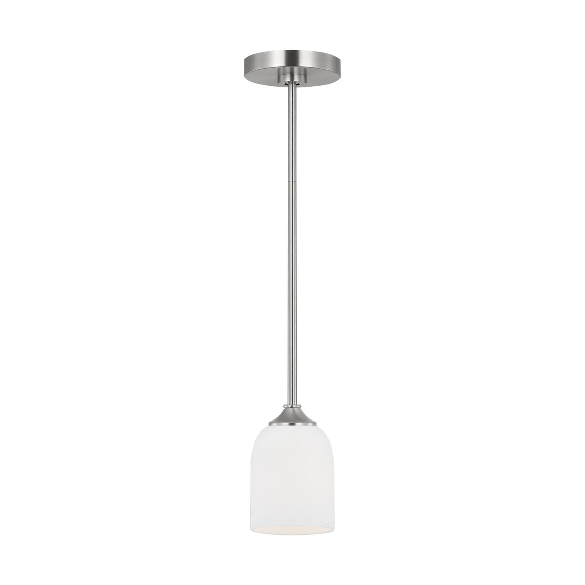 Generation Lighting - GLP1021BS - One Light Mini Pendant - Emile - Brushed Steel