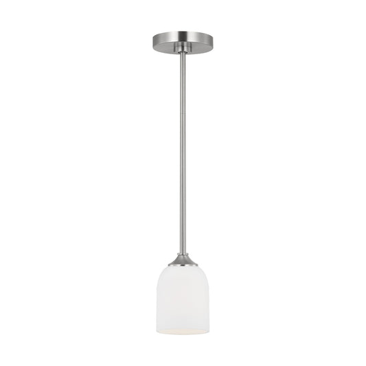 Emile One Light Mini Pendant in Brushed Steel