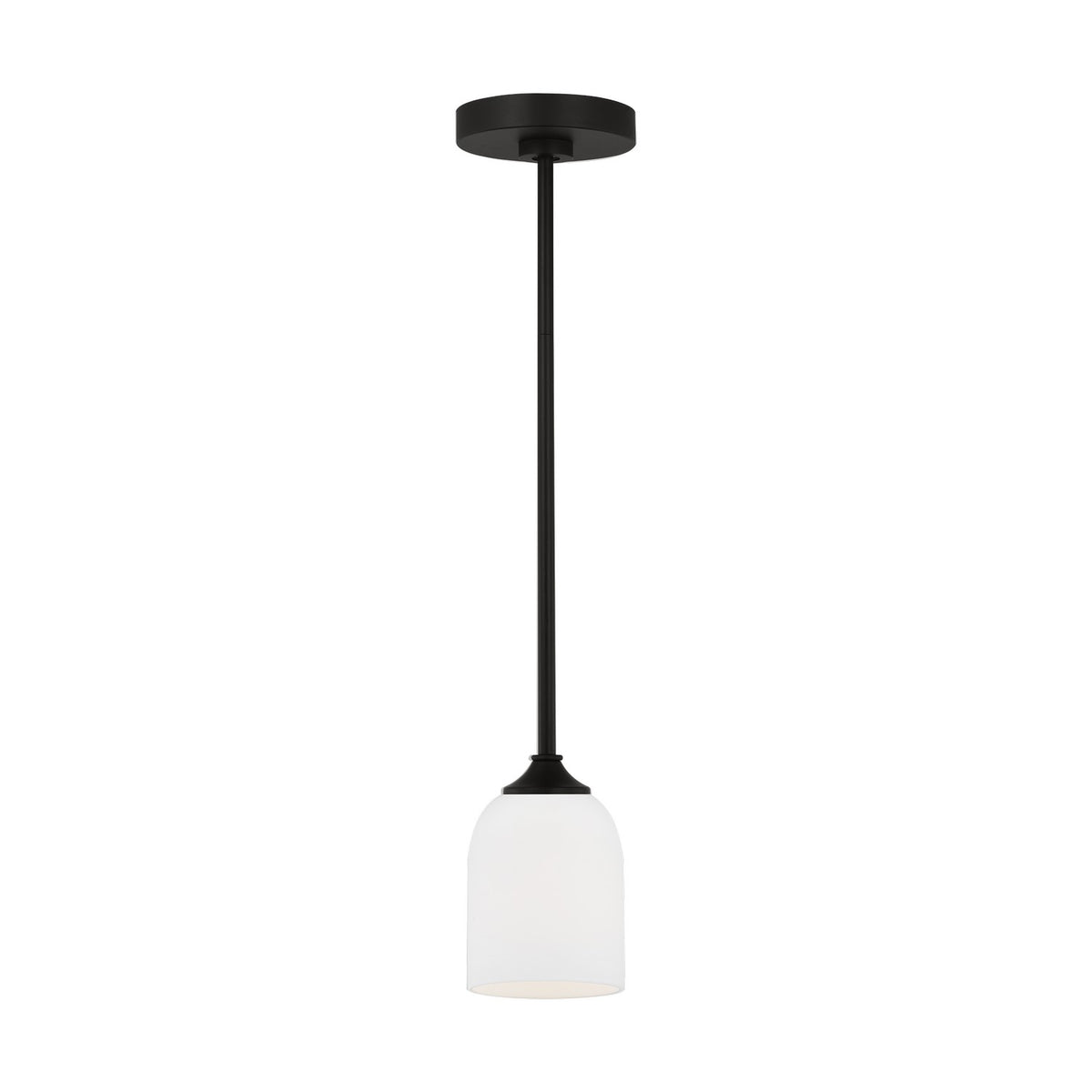 Generation Lighting - GLP1021MBK - One Light Mini Pendant - Emile - Midnight Black