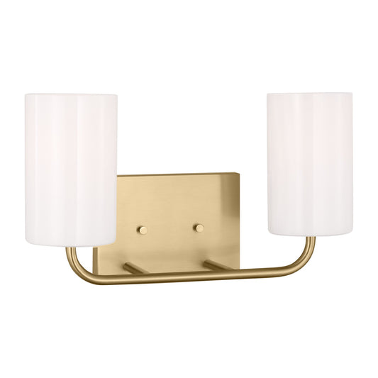 Rhett Two Light Vanity in Satin Brass