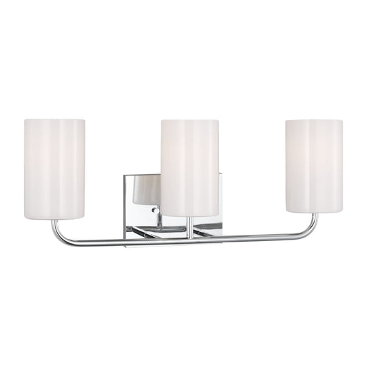 Rhett Three Light Vanity in Chrome