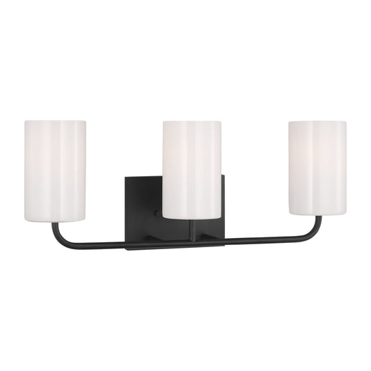 Generation Lighting - GLV1003MBK - Three Light Vanity - Rhett - Midnight Black