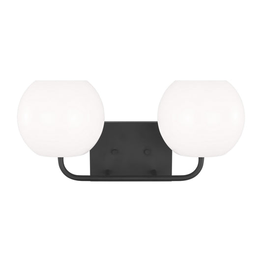 Generation Lighting - GLV1012MBK - Two Light Vanity - Rory - Midnight Black