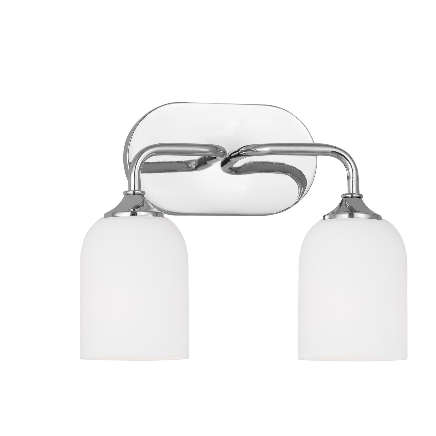 Emile Two Light Vanity in Chrome