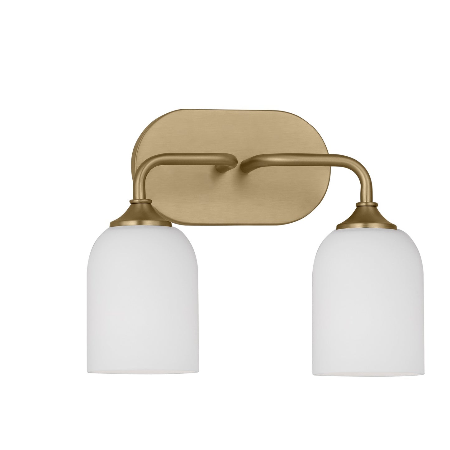 Emile Two Light Vanity in Satin Brass