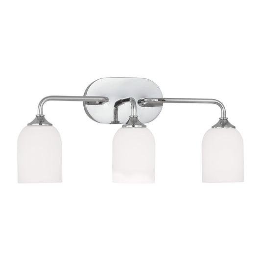 Emile Three Light Vanity in Chrome