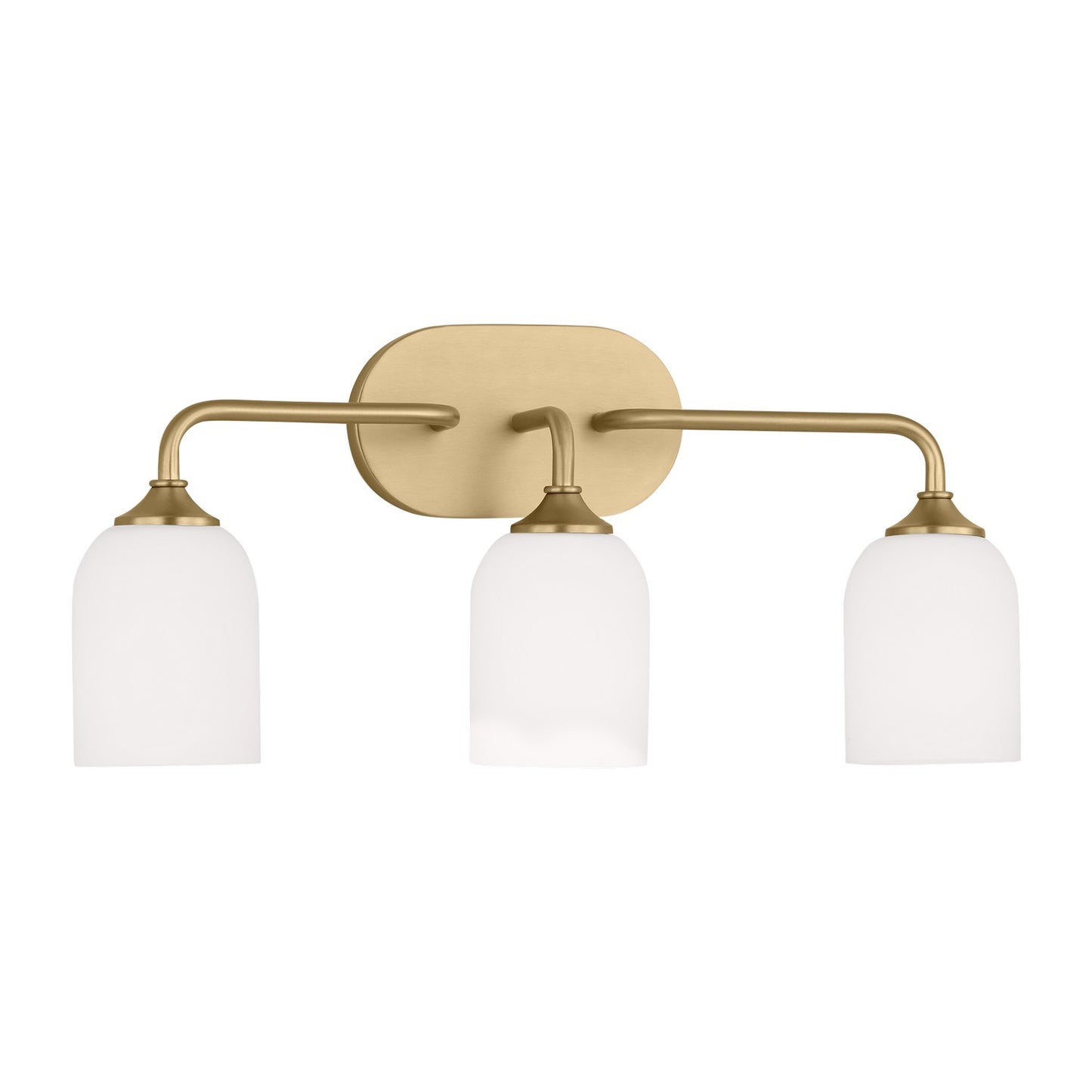 Emile Three Light Vanity in Satin Brass