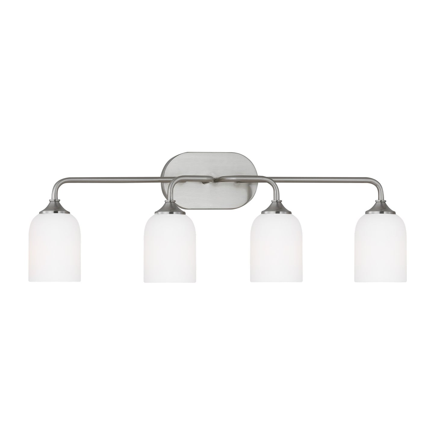 Generation Lighting - GLV1024BS - Four Light Vanity - Emile - Brushed Steel