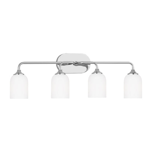 Emile Four Light Vanity in Chrome
