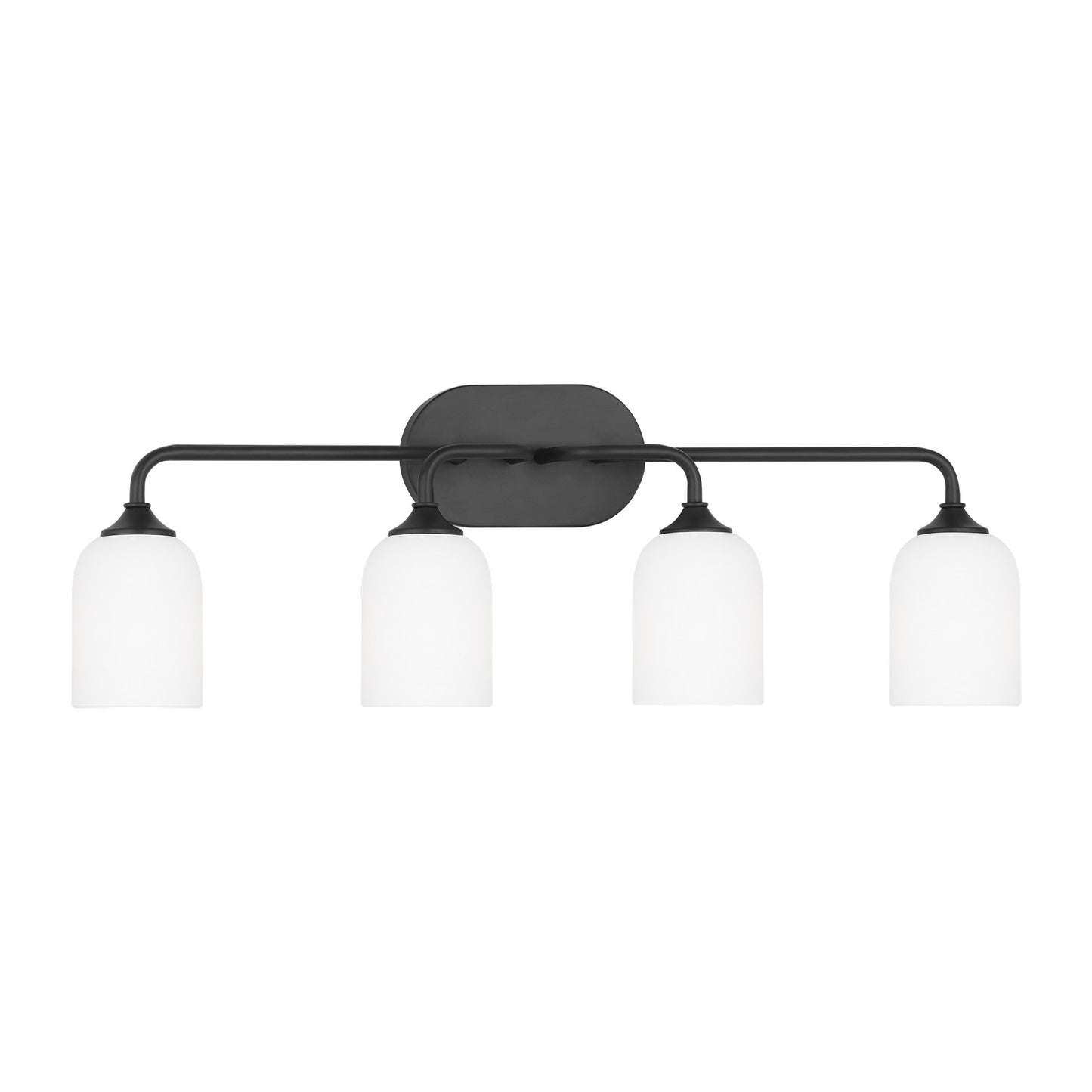 Emile Four Light Vanity in Midnight Black