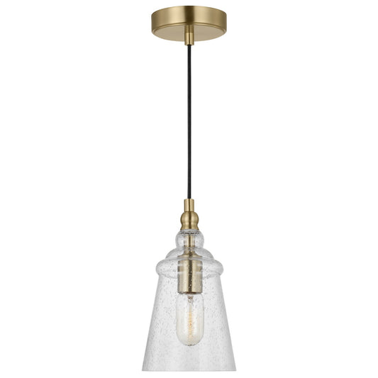Loras One Light Mini Pendant in Satin Brass