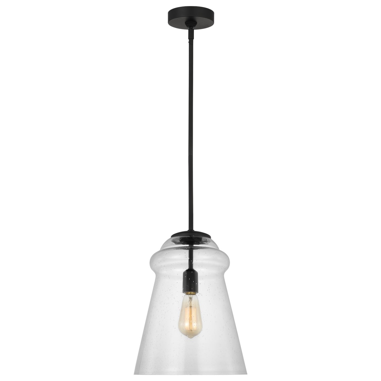 Loras One Light Pendant in Midnight Black